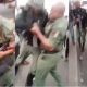 Soldier exchanges blows with policeman in front of their colleagues in Lagos (Video) - police fight soldiers 1