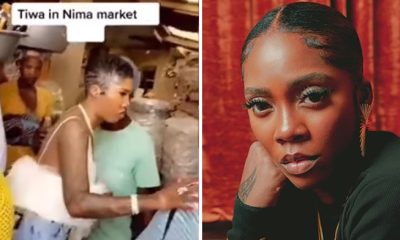 Fans express shock as Tiwa Savage is spotted at local market (Video) - tiwa savage nima market 1