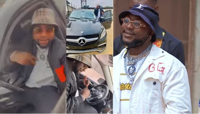Davido's lookalike buys Benz after months of acting like 'low budget OBO' - twin obo davido lookalike benz