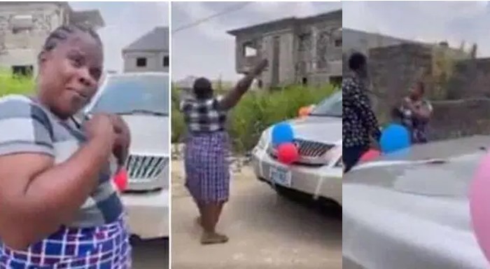 Nigerian mother rejects car gift from young son, labels him a yahoo boy (Video) - woman son car gift 1