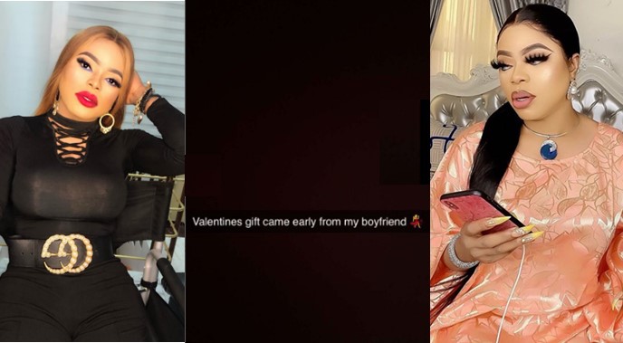Bobrisky shows N5m credit alert from boyfriend as early Valentine’s gift