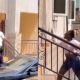 Who are you hiding? - Lady creates a scene as boyfriend refuses to let her into his house (Video) - lady boyfriend hiding house