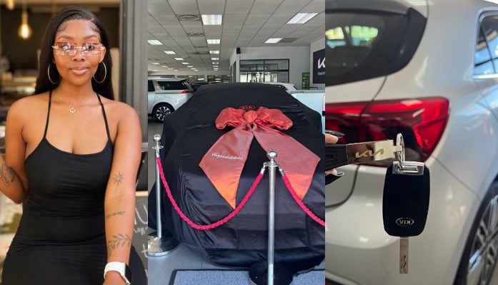 Young lady appreciates her mother for buying her a car
