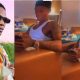 Mystery lady visits Wizkid at private lodge, teases him (Video) - lady tease wizkid