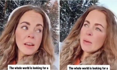 Trending video: White woman goes into forest to search for townhall 'different from bala blu' - white woman townhall bala blue