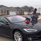 Woman buys Tesla for daughter's 16th birthday but she rejects it and demands Benz (Watch video) - woman daughter tesla 16 birthday