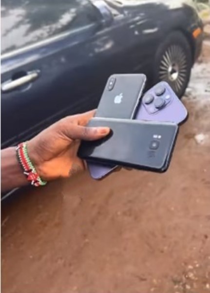 Man expresses shock as he meets male student who owns Lexus, 3 expensive phones (Video) - iphones