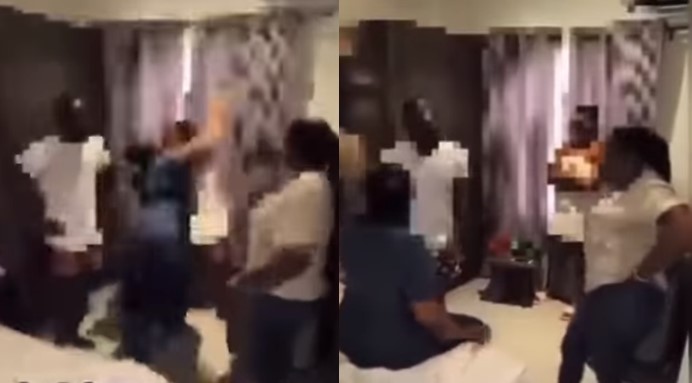 Man sponsored abroad by girlfriend caught in hotel with her bestie after returning (Video)