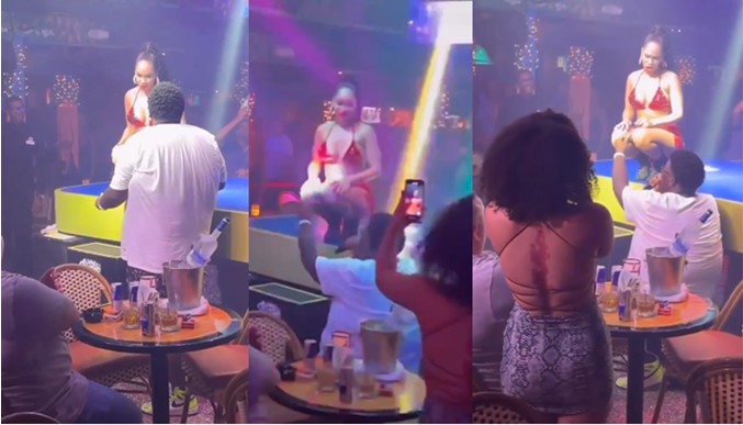 Disappointment as man proposes to girlfriend who works at strip club (Watch video)
