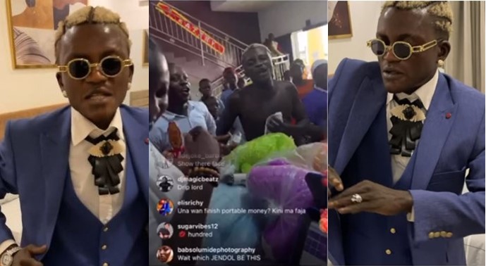 Dem don rip me – Portable laments in supermarket as he regrets offering to pay for everyone (Watch video)