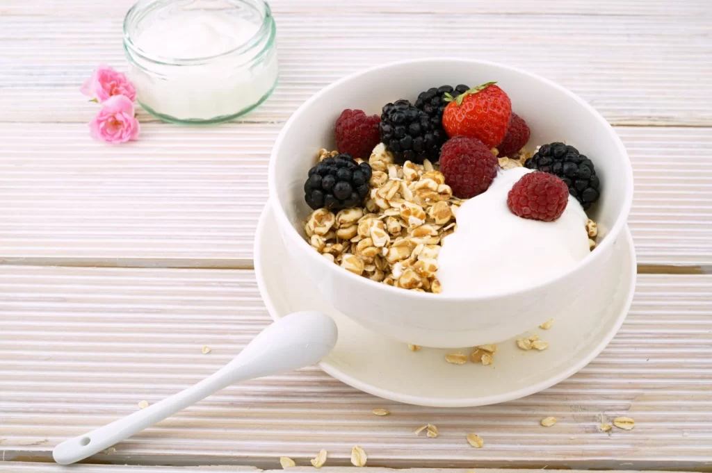 Greek Yogurt Parfait with Berries and Nuts
