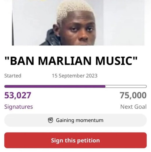 Marlian Music petition 50000