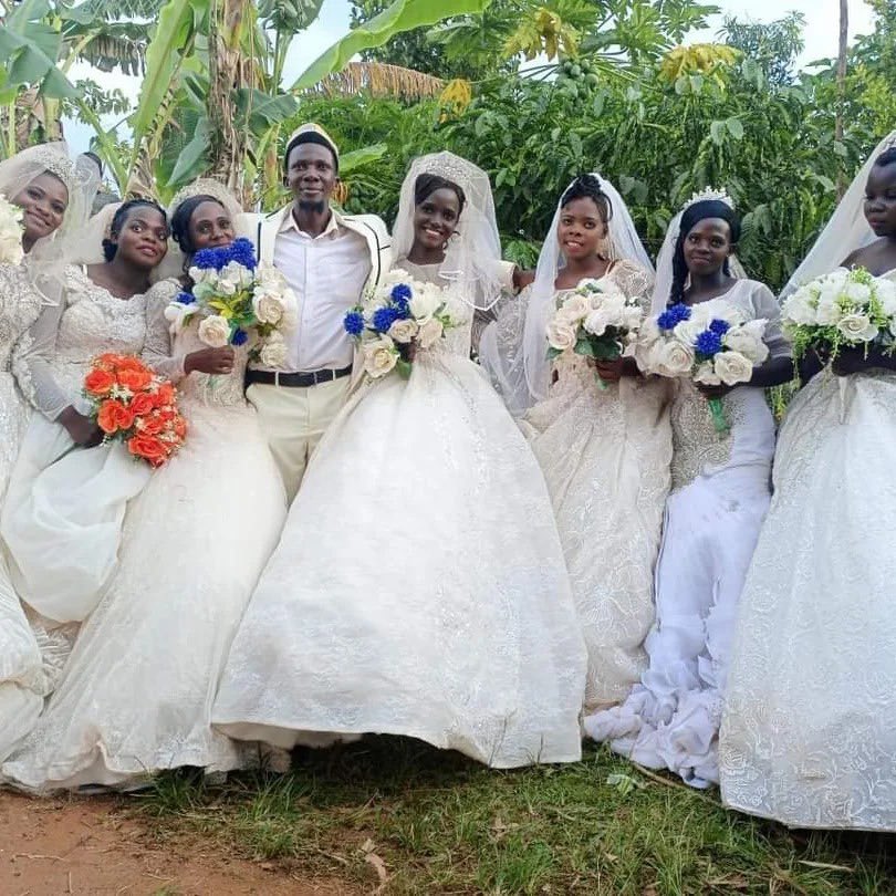 Ugandan man, Habib with seven wives