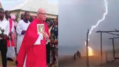 Lightning kills albino priest