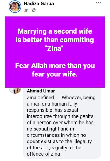 Marrying a second wife is better than adultery