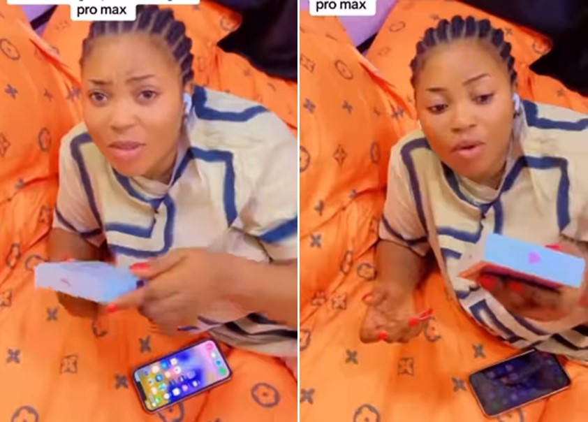 Nigerian lady rejects her husband's iPhone 14 gift