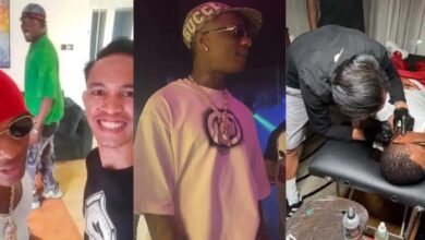 Wizkid pays $10,000 for new neck tattoo