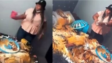 Lady destroys foodstuff in her boyfriend’s house after he dumped her