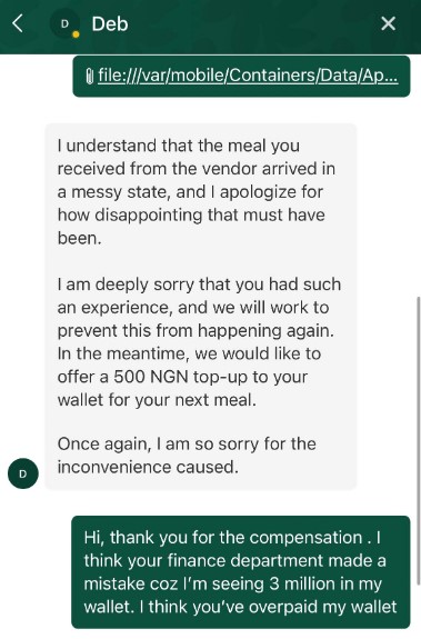 Company accidentally compensates customer with N3m 
