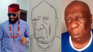 Yul Edochie calls for arrest of artist behind caricature portrait of Charles Awurum
