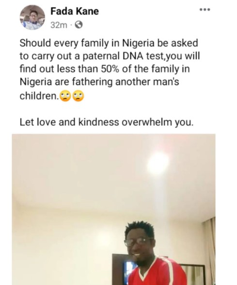 DNA test, 50% will discover they're fathering other men's children kids - OAP Fada Kane