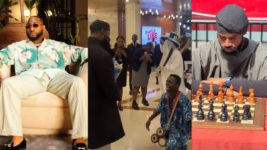 Davido reacts as chess master, Tunde Onakoya gets hero's welcome at airport
