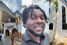 I washed plates for 11 hours daily - Nigerian man flaunts mansion he built through hard work
