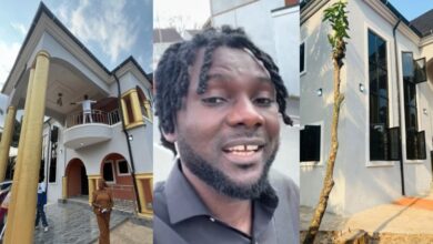 I washed plates for 11 hours daily - Nigerian man flaunts mansion he built through hard work