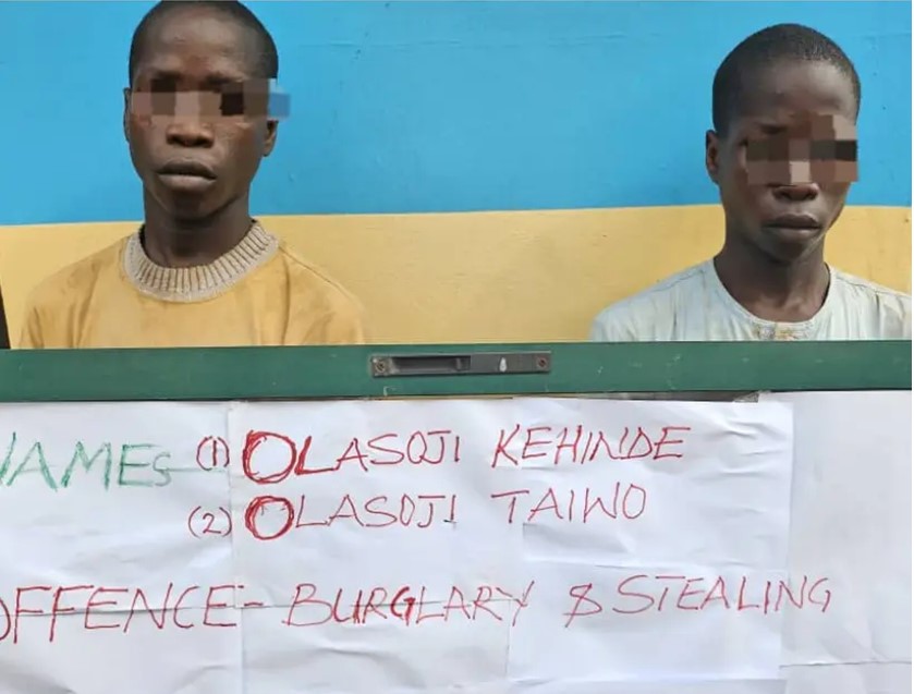 Twin brothers arrested over alleged burglary, theft in Ekiti