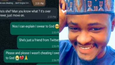 Man whose girlfriend suspects he's cheating, posts her number online, asks Nigerians to beg her