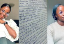 Nigerian lady reveals her 'perfect handwriting' secured a job for her