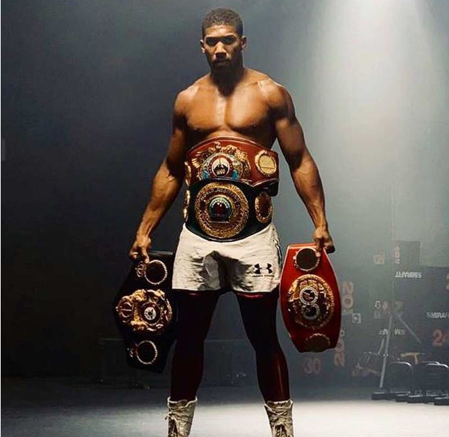 Heavily-built Nigerian man challenges Anthony Joshua to boxing match