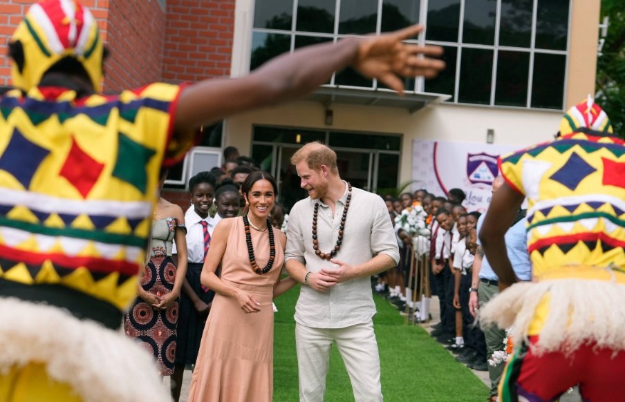 Prince Harry, Meghan Markle arrive in Nigeria